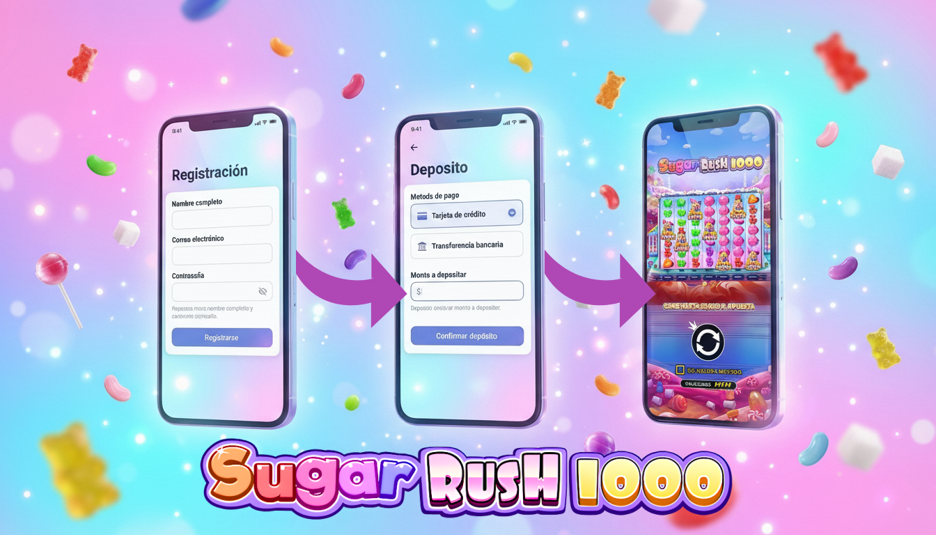 Para jugar a Sugar Rush en Argentina, los jugadores deben iniciar sesión en su cuenta del casino, recargar su saldo y comenzar a girar