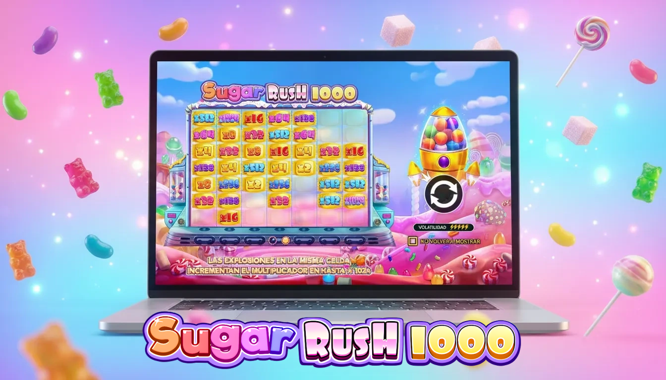 La tragamonedas Sugar Rush en Argentina es un juego con cascadas, multiplicadores de hasta x128 y grandes premios