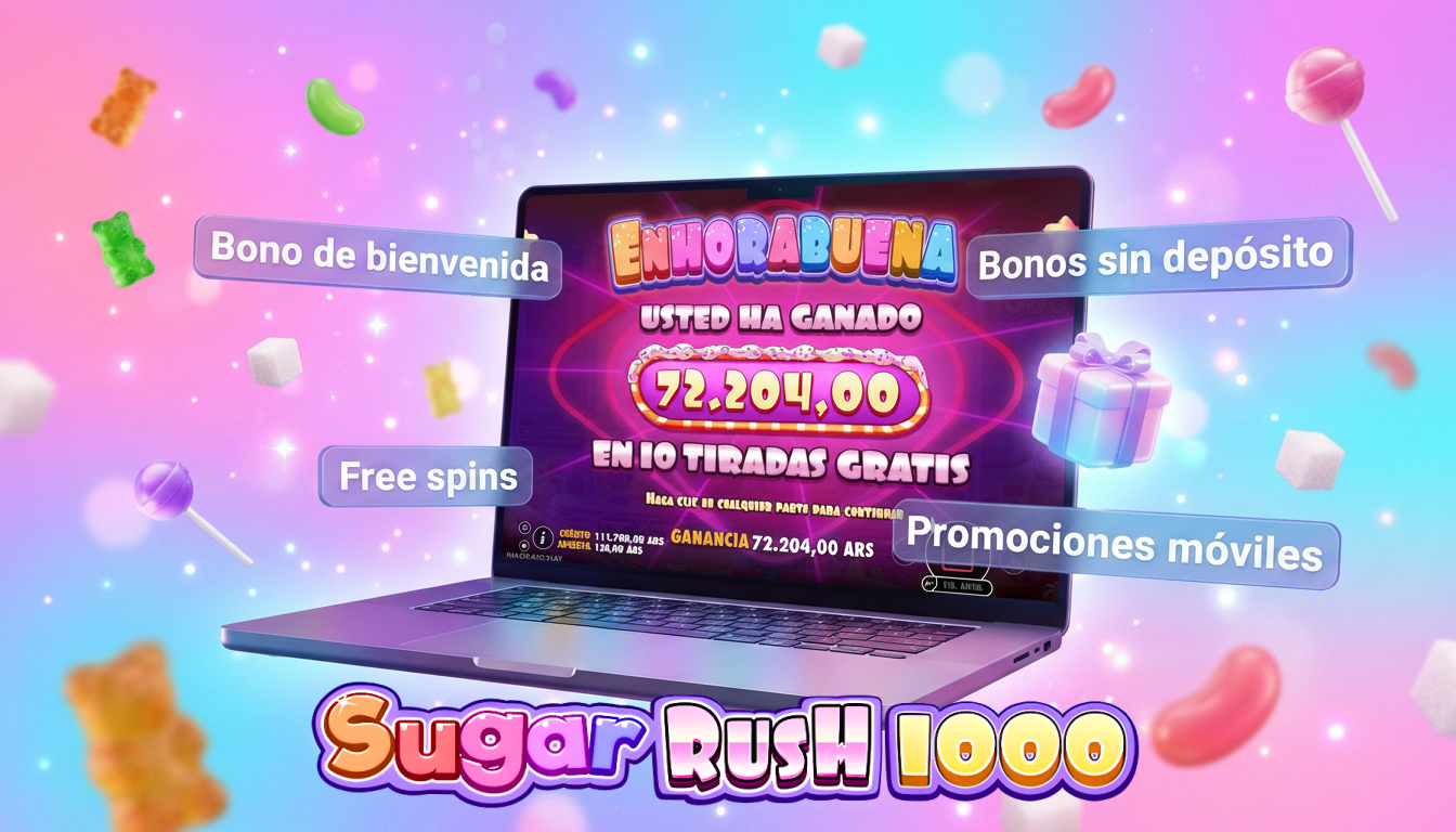 En Sugar Rush, los jugadores argentinos tienen a su disposición bonos de bienvenida, giros gratis, bonos sin depósito y bonos de casino para dispositivos móviles